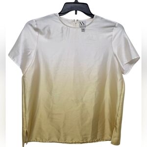 Worthington Womens Blouse Cram Yellow Size Medium